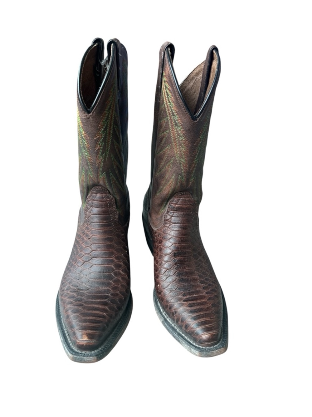Nocona HR4522 Carlita Women’s Brown Snake Print Western Boots Sz 8B